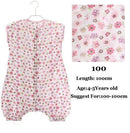 0-5Years Baby Sleeping Bag Sleeveless Sleepware Muslin Cotton Children Sleeping Bag Kid's Sleepsack Baby Sleepwear Clothes-Flower 100-JadeMoghul Inc.