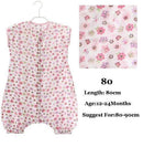0-5Years Baby Sleeping Bag Sleeveless Sleepware Muslin Cotton Children Sleeping Bag Kid's Sleepsack Baby Sleepwear Clothes-Flower 80-JadeMoghul Inc.