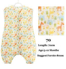 0-5Years Baby Sleeping Bag Sleeveless Sleepware Muslin Cotton Children Sleeping Bag Kid's Sleepsack Baby Sleepwear Clothes-Zoo 70-JadeMoghul Inc.