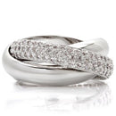 Fashion Rings 0W065 Rhodium Brass Ring with AAA Grade CZ