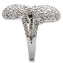 Fashion Rings 0W145 Rhodium Brass Ring with AAA Grade CZ