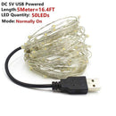 1-10M LED String Lights Copper Wire Fairy lights Night Light For Christmas Garland Room Bedroom Indoor Wedding Decoration Lamp AExp