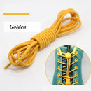 1 Pair 22 Colors Elastic Shoelaces Round Locking No Tie Shoe Laces Kids Adult Quick Lazy Laces Rubber Sneakers Shoelace T1 AExp