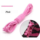 1 Pair 22 Colors Elastic Shoelaces Round Locking No Tie Shoe Laces Kids Adult Quick Lazy Laces Rubber Sneakers Shoelace T1 AExp