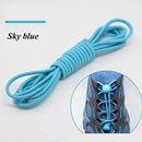 1 Pair 22 Colors Elastic Shoelaces Round Locking No Tie Shoe Laces Kids Adult Quick Lazy Laces Rubber Sneakers Shoelace T1 AExp