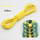1 Pair 22 Colors Elastic Shoelaces Round Locking No Tie Shoe Laces Kids Adult Quick Lazy Laces Rubber Sneakers Shoelace T1 AExp