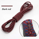 1 Pair 22 Colors Elastic Shoelaces Round Locking No Tie Shoe Laces Kids Adult Quick Lazy Laces Rubber Sneakers Shoelace T1 AExp