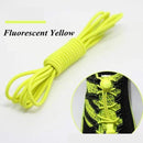 1 Pair 22 Colors Elastic Shoelaces Round Locking No Tie Shoe Laces Kids Adult Quick Lazy Laces Rubber Sneakers Shoelace T1 AExp