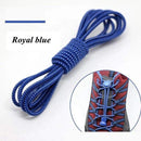 1 Pair 22 Colors Elastic Shoelaces Round Locking No Tie Shoe Laces Kids Adult Quick Lazy Laces Rubber Sneakers Shoelace T1 AExp