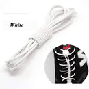 1 Pair 22 Colors Elastic Shoelaces Round Locking No Tie Shoe Laces Kids Adult Quick Lazy Laces Rubber Sneakers Shoelace T1 AExp