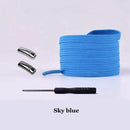 1 Pair Magnetic Shoelaces Elastic No Tie Shoe laces Kids and Adult Flat Sneakers Shoelace Quick Lazy Laces Magnetic Buckle AExp