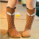 1 Pair Unisex Lovely Cute Cartoon Fox Kids baby Socks Knee Girl Boy Baby Toddler Socks animal infant Soft Cotton socks 0-3 Y-1-18M-JadeMoghul Inc.