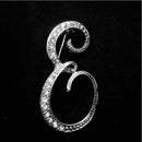 1 PC A To Z 26 Letters Design Brooches Pins English Letter Personality Brooches with Crystal-E-JadeMoghul Inc.