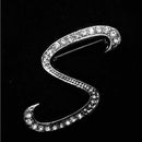 1 PC A To Z 26 Letters Design Brooches Pins English Letter Personality Brooches with Crystal-S-JadeMoghul Inc.