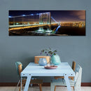 1 Pcs New York Brooklyn Bridge Canvas Prints Painting Night City Landscape Art Picture For Living Room Wall Decor Large Size-8x24-F1081-JadeMoghul Inc.