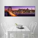 1 Pcs New York Brooklyn Bridge Canvas Prints Painting Night City Landscape Art Picture For Living Room Wall Decor Large Size-8x24-F1082-JadeMoghul Inc.