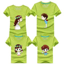 1 Piece Family Matching Outfits Mother Father Son Daughter Cartoon Bride Bridegroom Print Women Men Children Boy Girl T shirt-as chart 4-Mom S-JadeMoghul Inc.