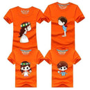 1 Piece Family Matching Outfits Mother Father Son Daughter Cartoon Bride Bridegroom Print Women Men Children Boy Girl T shirt-as chart-Mom S-JadeMoghul Inc.