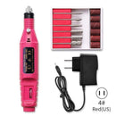 1 Set 6 Bits Nail Art Drill File UV Gel Remove Sanding Buffer Pedicure Electric Machine Drills Professional Nail Art Tools Kit AExp