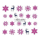 1 Sheet Water Nail Sticker Christmas Design Temporary Tattoos Elk/Snow Flowers/Owl Pattern Transfer Beauty Nail Art TRSTZ429-439-STZ436-JadeMoghul Inc.