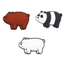 1 to 3pcs Animals Style PVC Shoe Charms Decoration Panda/Polar Bear/Brown Bear Shoe Accessories for croc jibz Kid's Party X-mas JadeMoghul Inc.