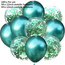 10/14pcs Mixed Metallic Balloons Heart Star Gold Confetti Balloon Birthday Party Decorate Kids Adult Air Balls Wedding Globos