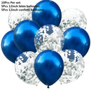10/14pcs Mixed Metallic Balloons Heart Star Gold Confetti Balloon Birthday Party Decorate Kids Adult Air Balls Wedding Globos