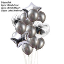 10/14pcs Mixed Metallic Balloons Heart Star Gold Confetti Balloon Birthday Party Decorate Kids Adult Air Balls Wedding Globos