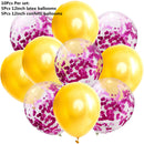10/14pcs Mixed Metallic Balloons Heart Star Gold Confetti Balloon Birthday Party Decorate Kids Adult Air Balls Wedding Globos