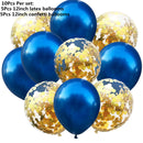 10/14pcs Mixed Metallic Balloons Heart Star Gold Confetti Balloon Birthday Party Decorate Kids Adult Air Balls Wedding Globos