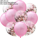 10/14pcs Mixed Metallic Balloons Heart Star Gold Confetti Balloon Birthday Party Decorate Kids Adult Air Balls Wedding Globos