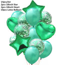 10/14pcs Mixed Metallic Balloons Heart Star Gold Confetti Balloon Birthday Party Decorate Kids Adult Air Balls Wedding Globos