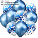 10/14pcs Mixed Metallic Balloons Heart Star Gold Confetti Balloon Birthday Party Decorate Kids Adult Air Balls Wedding Globos