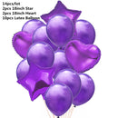 10/14pcs Mixed Metallic Balloons Heart Star Gold Confetti Balloon Birthday Party Decorate Kids Adult Air Balls Wedding Globos