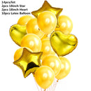 10/14pcs Mixed Metallic Balloons Heart Star Gold Confetti Balloon Birthday Party Decorate Kids Adult Air Balls Wedding Globos