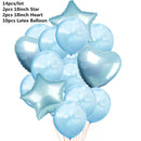 10/14pcs Mixed Metallic Balloons Heart Star Gold Confetti Balloon Birthday Party Decorate Kids Adult Air Balls Wedding Globos