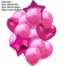 10/14pcs Mixed Metallic Balloons Heart Star Gold Confetti Balloon Birthday Party Decorate Kids Adult Air Balls Wedding Globos