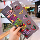 10/15 Pcs/Set Girls Cute Cartoon Animals Fruit 5 cm Hairpins Children Lovely Hair Clips Barrettes Headband Kids Hair Accessories AExp