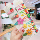 10/15 Pcs/Set Girls Cute Cartoon Animals Fruit 5 cm Hairpins Children Lovely Hair Clips Barrettes Headband Kids Hair Accessories AExp