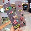 10/15 Pcs/Set Girls Cute Cartoon Animals Fruit 5 cm Hairpins Children Lovely Hair Clips Barrettes Headband Kids Hair Accessories AExp
