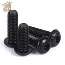 10/50pcs M2 M2.5 M3 M4 M5 M6 304 A2-70 Stainless Steel Black grade 10.9 ISO7380 Hexagon Hex Socket Head Button Allen Bolt Screw JadeMoghul Inc.