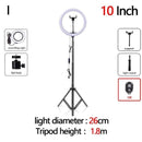 10 inch LED Ring Light Photographic Selfie Ring Light with tripod for Smartphone Youtube Makeup Video Studio Tripod aro de luz AExp