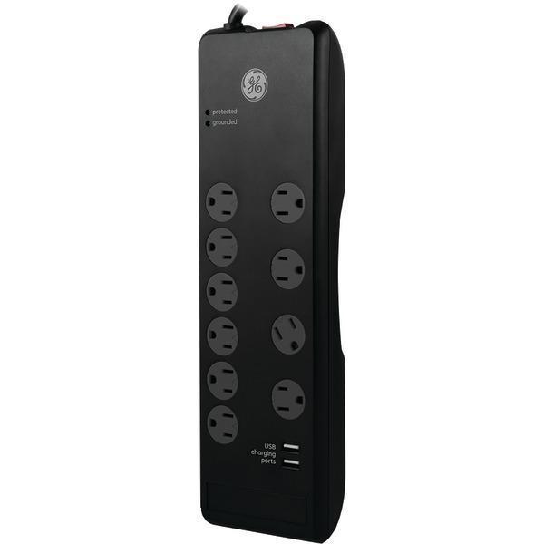 10-Outlet Surge Protector with 2 USB Ports-Surge Protectors-JadeMoghul Inc.