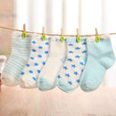 10 pieces/lot=5pair Cotton Baby Socks Newborn Floor Socks Girl and Boy Short Socks-Blue-Newborn-JadeMoghul Inc.