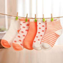 10 pieces/lot=5pair Cotton Baby Socks Newborn Floor Socks Girl and Boy Short Socks-Orange-Newborn-JadeMoghul Inc.