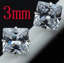 100% 925 Sterling Silver New Square Stud Earrings-3mm-JadeMoghul Inc.