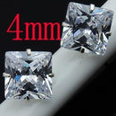 100% 925 Sterling Silver New Square Stud Earrings-4mm-JadeMoghul Inc.