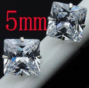 100% 925 Sterling Silver New Square Stud Earrings-5mm-JadeMoghul Inc.