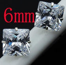 100% 925 Sterling Silver New Square Stud Earrings-6mm-JadeMoghul Inc.