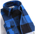 100% Cotton Men Plaid Long-Sleeved Casual Shirt / Flannel Slim Fit Shirt-DTF22-S-JadeMoghul Inc.
